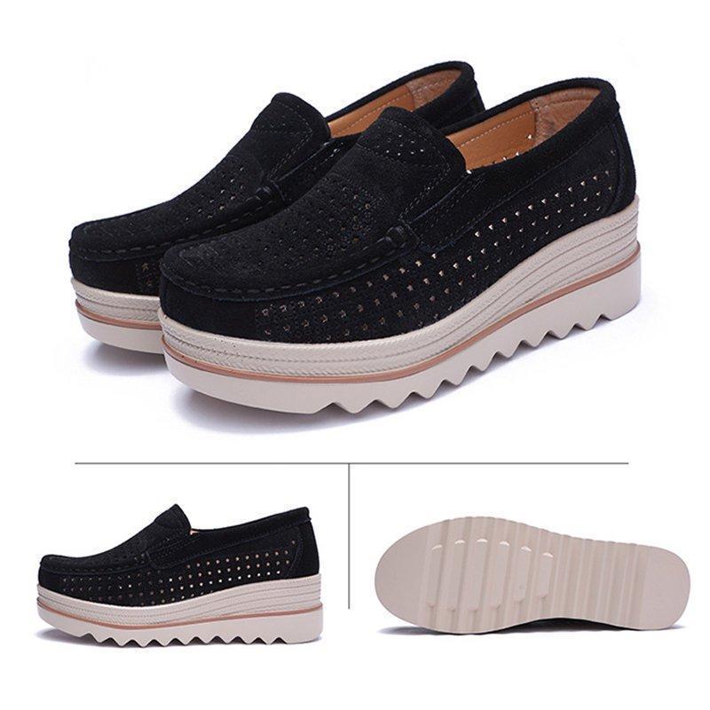 Women Flocking Creepers Casual Comfort Slip Slop Shoes