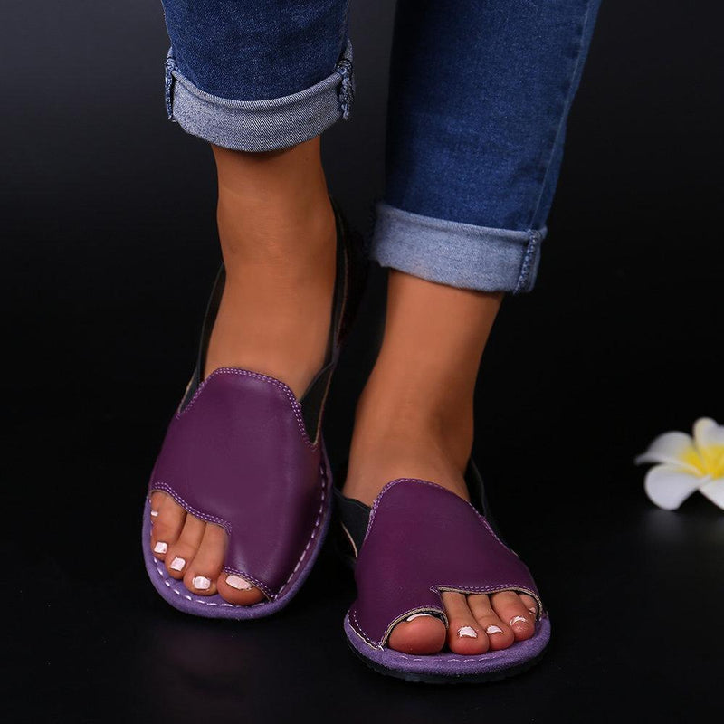 Big Size Women Casual Comfy Clip Toe Slip On Flat Sandals