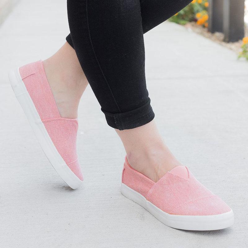 Women Fashion Non-slip Loafers Casual Slip-on Canvas Sneakers